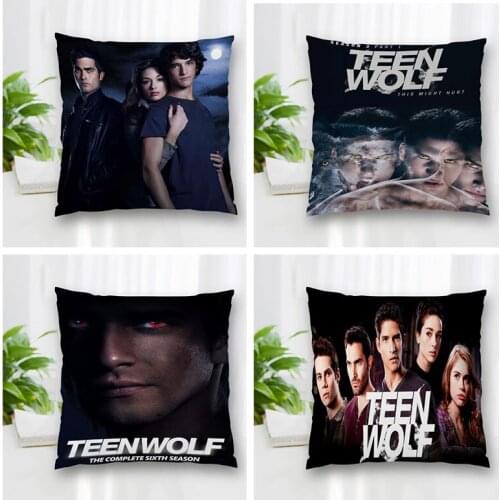 Custom Square Pillowcase Teen Wolf Soft Pillow Cover Zippered More Size Two Sides DIY gift Pillowcase 35x35cm 60x60cm