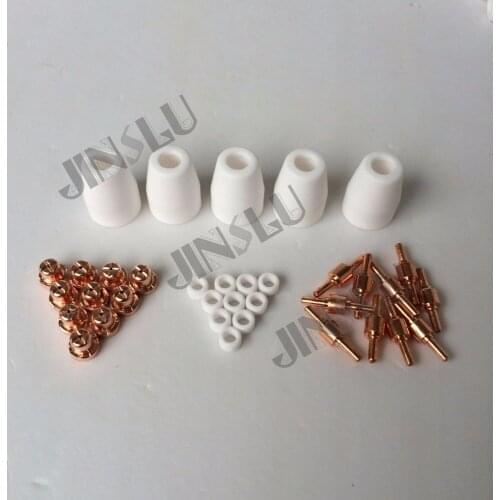 PT-31 Plasma Cutting Torch Consumables Shield Cup / Electrde / Tips / Gas diffuser 35PCS