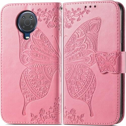 Embossed Butterfly Leather Wallet Case For Nokia 6.3 Flip Cover Phone Cases For Nokia G10 G20 Stand Protective Cover Funda