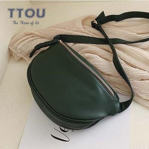Fashion Solid Color Women Waist Bag Fanny Pack Large Capacity Crossbody Chest Bags Pack High Quality Pu Leather Ladies Waist Bag
