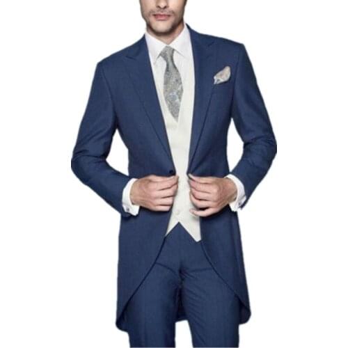 New Custom mens suits Style Mens Wedding Tailcoats Bridegroom Suits Groom Tuxedos Best Man Suits