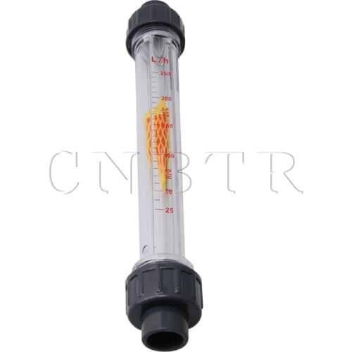 CNBTR Plastic Tube Type Flow Meter Flowmeter for Testing Water Flow 25-250L/H