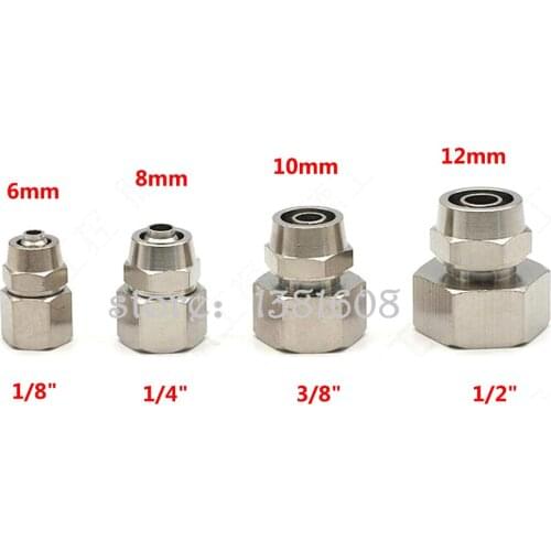 1PC PCF Pneumatic Parts 1/8" 1/4" 3/8" 3/4" 1/2" Female Thread Air Hose Quick Joint Coupler Connector for 6~12mm OD PU Pipe