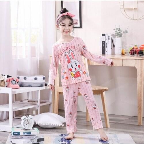 Teens Pajamas Long Sleeve Spring Pyjamas Kids Clothes Sets Cartoon Big Boy Sleepwear Cute Pajamas For Girls 3-14y