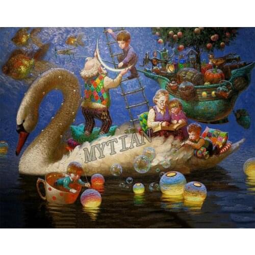 Full square/round 5D diy diamond paintingcartoon Old man and child embroidery pattern cross stitch mosaic wedding decor sticker