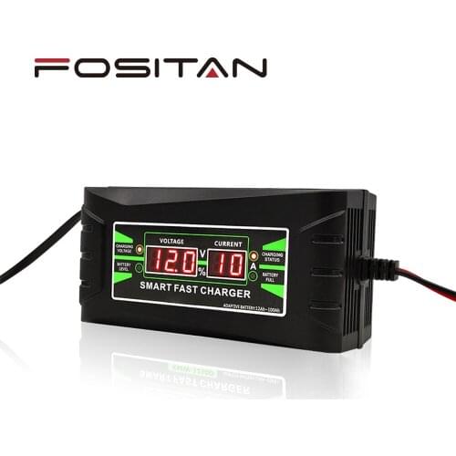 12V 6A Full Automatic Intelligent Smart Car Battery Charger Digit LCD Display Gel Colloidal Lead-acid Battery Charger