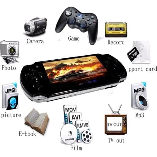 Coolbaby 4.3 inch 128 Bit Nostalgic Handheld Game Console Game Controller MP5 Built in 5000 Game For PSP PS1 NES GBC Game