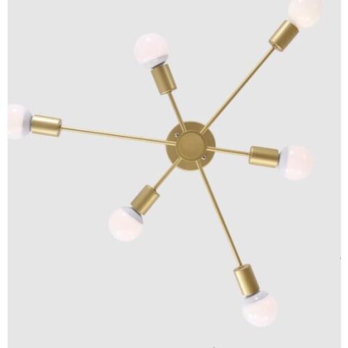 Bedroom Ceiling Hang 6 Lights Starburst Pendant Lamp Radiated Chandelier kitchen dining bar