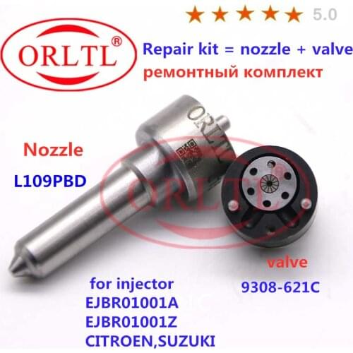 NOZZLE L109PBD INJECTOR VALVE 9308-621c REPAIR KITS (7135-648 )FOR EJBR01001A ,EJBR01001Z CITROEN,SUZUKI,Euro 3