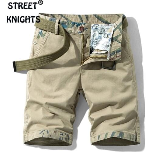 2021 Summer Fashion Safari Style Shorts Pure Cotton Hiking Pants Durable Classic High Quality Loose Large Size Shorts 38