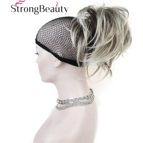 Synthetic Short Curly Blonde Burgundy Drawstring Ponytail Pony Tail Law Clip In Hairpieces Styles Hair Extensions 30 Colors