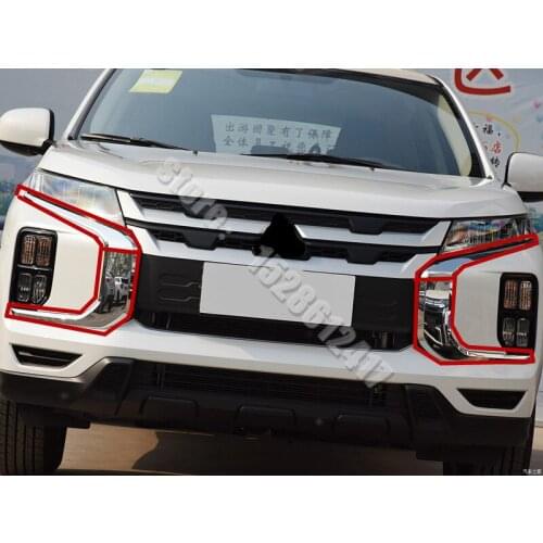 Car Styling fit for Mitsubishi ASX 2020-2021 high quality ABS Chrome Original factory car front bumper bar trim