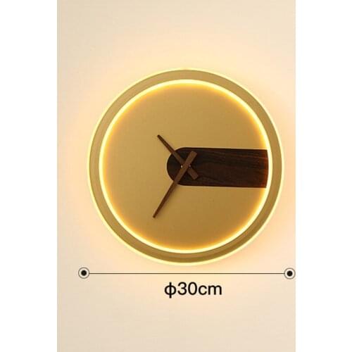34W Led Sconce Lamp Aluminum Clock Wall LampLed Decorative Light Living Room Background Wall Art Design Bedroom Hotel Aisle Bra
