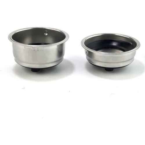 Friendly Detachable Stainless Steel Coffee Filter Basket Strainer Coffee Machine Accessories for Home Office(Single Double Cup