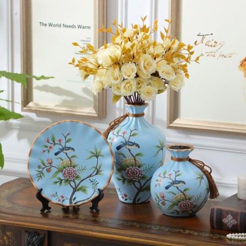Home decoration Tabletop vase Decorate Bouquet Creative Display Room Decorative tree piece a set small decoration vase europe