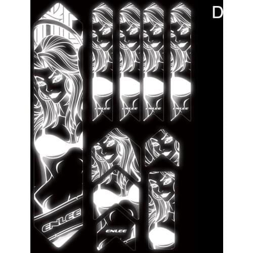 Bike Reflective Stickers with Unique Pattern Design Durable Long Lasting Easy Operation Non Slip for Mountain Bike FK88