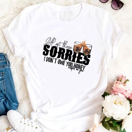 All of These SorriesT-shirt Wasted on You Bleached Shirt I Don't Owe You Honey Tee Country Music Top