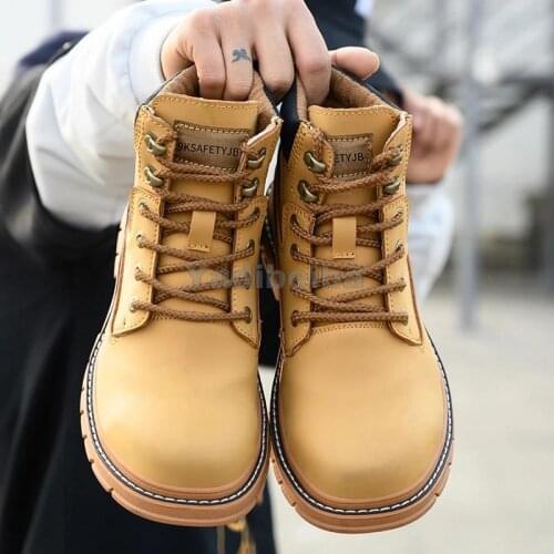 Winter Safety Shoes for Men Anti-piercing Safety Boots Work Shoes Steel Toe Cap Work Sneakers Protective Shoes Work Boots Man