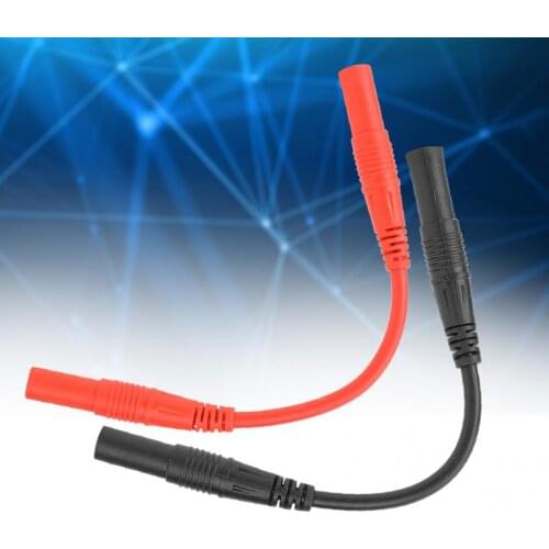 1 Pair 10cm Injection Molding Dual Female Head 4mm Banana Plug Cable Wire Line USB connector