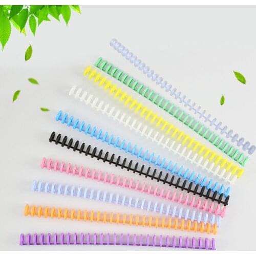 16mm A4/A5/B6/A7 Binding Rings 30 Hole Loose-leaf Binding Strip Plastic Loose-leaf Ring Binding Clip Loose-leaf Buckle 10pcs