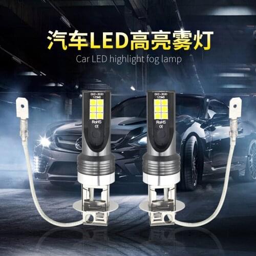 2pcs H1 H3 Led H4 H7 H11 9005 HB3 9006 HB4 Car CSP LED Fog Headlight Bulbs 20000LM 6000K White Auto Fog Lamp Day Running Light