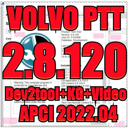 2021 Premium Tech Tool 2.8.51 (PTT VCADS) [2021.07] (REAL Development) \ PTT 2.8.0 for volvo with developer tool