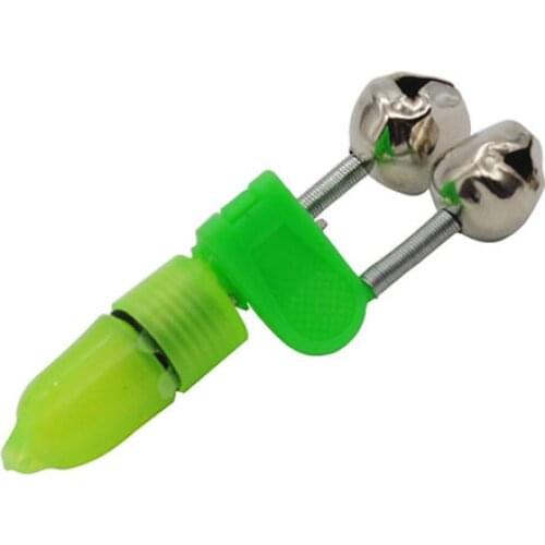 3 Pcs Fishing Rod Tip Bite Alert Alarm Twin Bells with Night LED Light Lamp Fishing Bite Alarms Fishing Line Gear Indicator