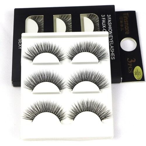 3D Stereo Multi-Layer Thick Cross Eyelashes