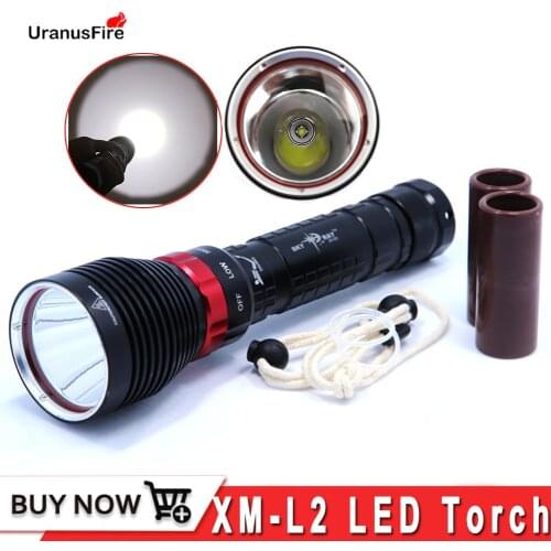 Uranusfire Aluminum LED Flashlight XM-L2 Linterna Torch Waterproof Diving Flashlight Torch Powerful L2 Led Flashlight for dive