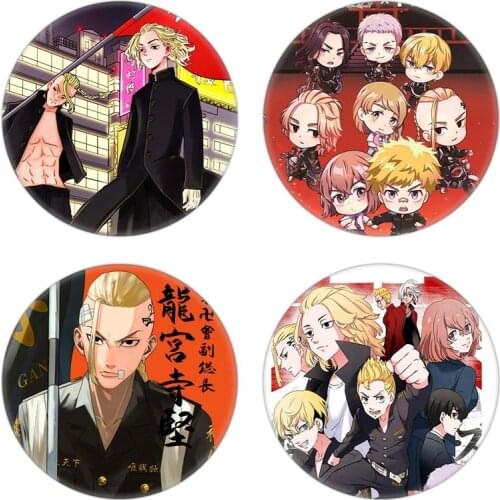 Free Shipping Anime Tokyo Revengers Brooch Cosplay Badges For Clothes Backpack Decoration Pin Jewelry