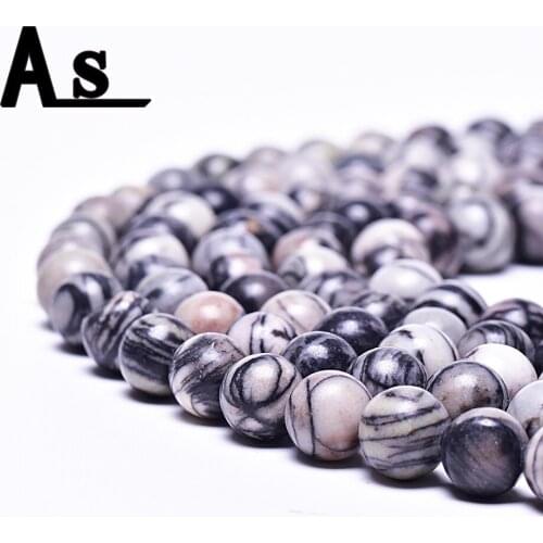 Asingeloo Black Mesh Natural Stone Beads Loose Beads Crystal Energy Stone Healing Power for Jewelry Making 1 Strand 15.5"