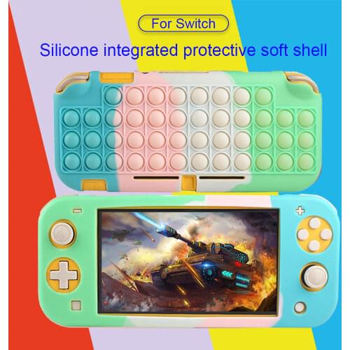 Push Bubble Case For Nintendo Switch Lite Game Console Protective Cover Decompression Fidget Toys Relief Stress Silicone Cover