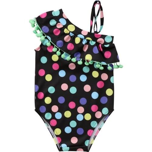 2Styles Cute Multi Infant Toddler Kid Baby Girls One-Piece 2Pcs Sets Dot Bikini Swimwear Bathing Suit Swimsuit Beachwear
