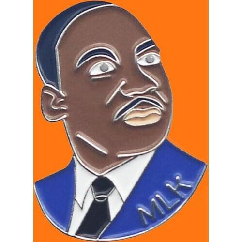 Martin Luther King Enamel Pins Funny Metal Cartoon Brooch Backpack Hat Bag Collar Lapel Badges Men Women Fashion Jewelry Gifts