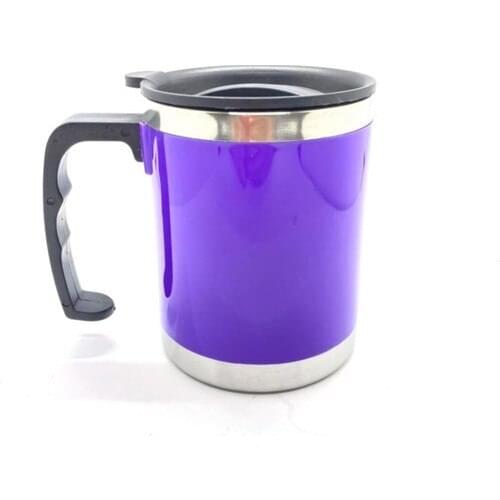 Purple Steel Thermos Mug Cup