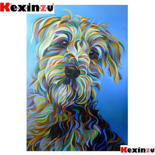 Kexinzu 5d diy Diamond Painting kit Christmas Poodle Cross stitch Diamond Embroidery 3d DIY 5D Diamond Mosaic decoration gift
