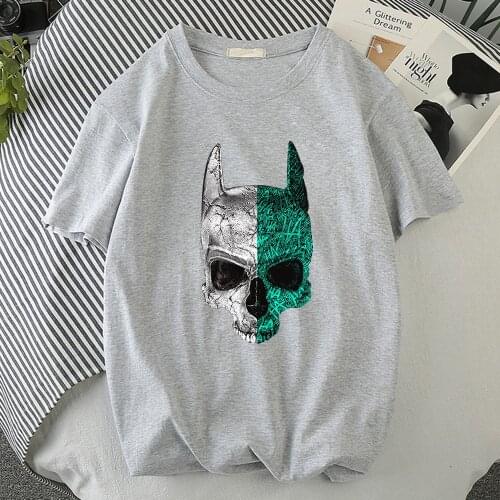 Bat To The Bone Skeleton Printing Mens T-Shirts Sport Loose T Shirt Style Vintage Tshirt Fashion Oversized Mens Short Sleeve