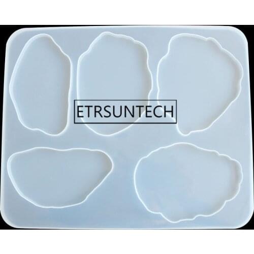 30pcs Pendant Reusable DIY Ornaments Decorative Craft Accessories Irregular Silicone Mold Jewelry Making Cup Tray Coaster