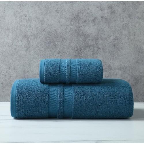 Cotton Towel Set Luxury Bath Towel 70x140cm Face Towel for Adult Thickened Solid Color Pink Blue Hotel Towels Bathroom Absorbent