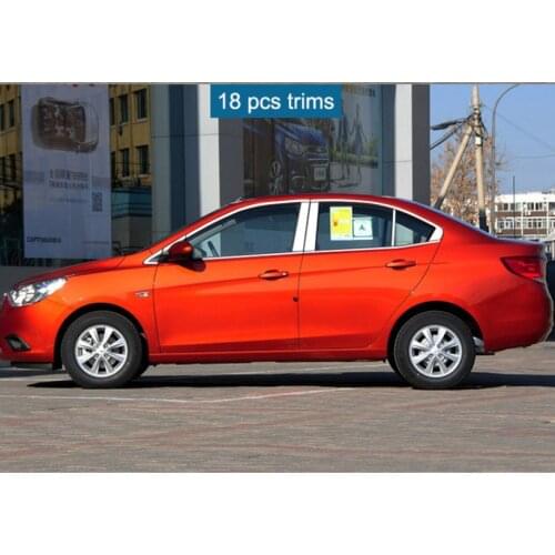 Stainless steel car window trims for chevrolet sail 2015 2016 2017 2018 3rd generation