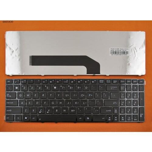 US QWERTY Layout New Replacement Keyboard for Asus K50 K51 K50A K50AB K50AD K50AE K50AF K50C K50IN K50IJ K50IE Laptop with Frame