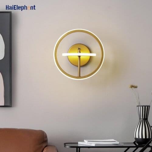 New Creative Wall Lights Modern LED Lamps For Living Room Bedroom Bedside Decorative Lighting Fixtures Gold Black Base Luminaire