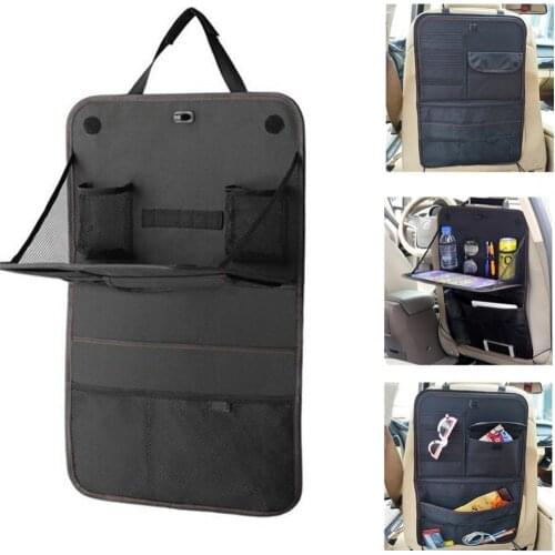 Car Seat Organizer Car Styling Storage Bag Tray Foldable Table Storage Holder Auto Multi-pocket Protection Pad Car Backseat Bag