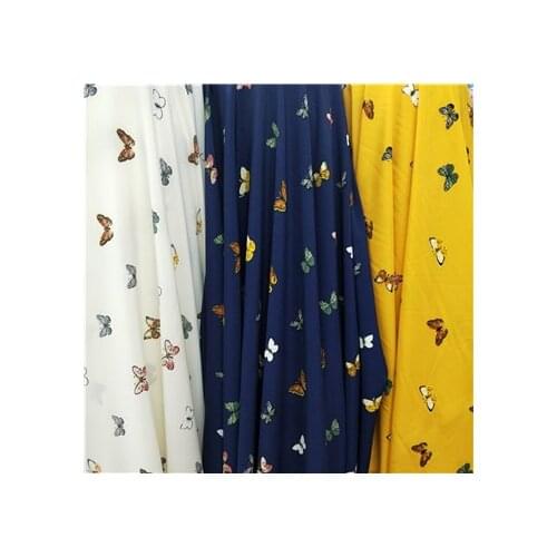 Love printed micro permeable fabric shirt dress shawl girls' Beach skirt chiffon fabric20200630201