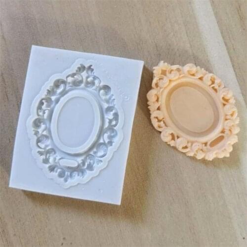 DIY Sugarcraft Frame Silicone Mold Fondant Mold Cake Decorating Tools Chocolate Gumpaste Mold Mirror Sugar Fondant Moulds