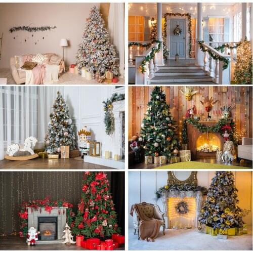 SHENGYONGBAO Christmas Indoor Theme Photography Background Christmas tree Children Backdrops For Photo Studio Props 21518 HYD-03
