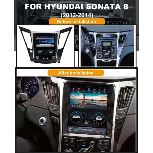 Android System vertical screen car GPS navigation For-Hyundai Sonata 8 2012-2014 Multimedia DVD Player