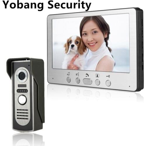 Yobang Security Freeship 7 Inch Color Video Door Phone Video Door bell Intercom Monitor Kit IR Night Vision Camera Doorbell