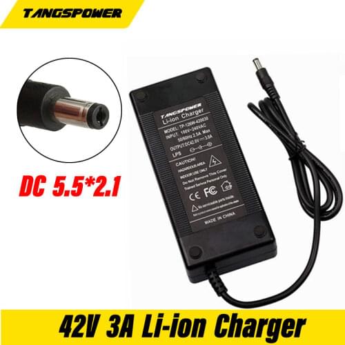 42V 3A electric bicycle charger 36V 37V lithium ion e-bike suspension board battery pack DC 5.5mm * 2.1mm Fast Charging