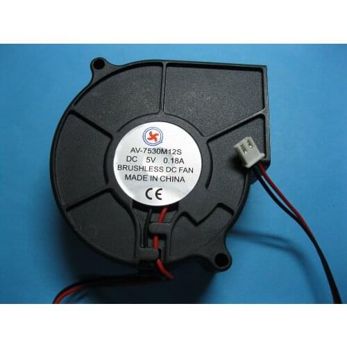1 Pcs Brushless DC Blower Fan 5V 7530S 75x30mm Sleeve-bearing